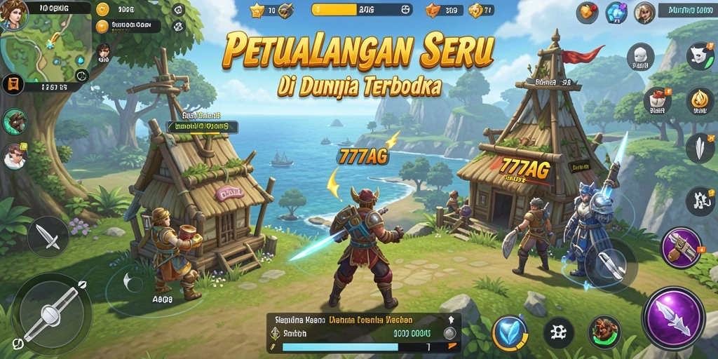 Tampilan gameplay mendebarkan di dunia terbuka 777AG.