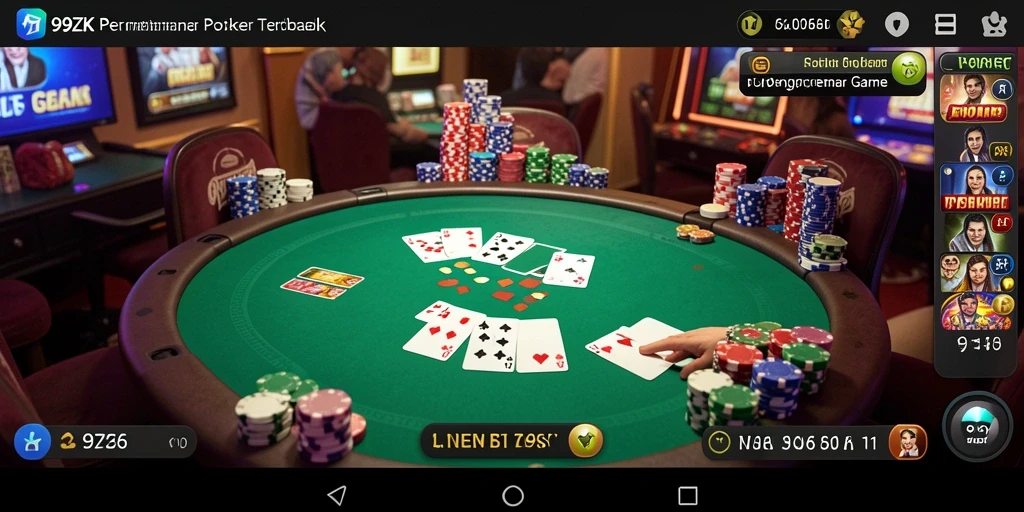 Tampilan gameplay <strong>99ZK</strong> yang menarik dalam permainan poker.