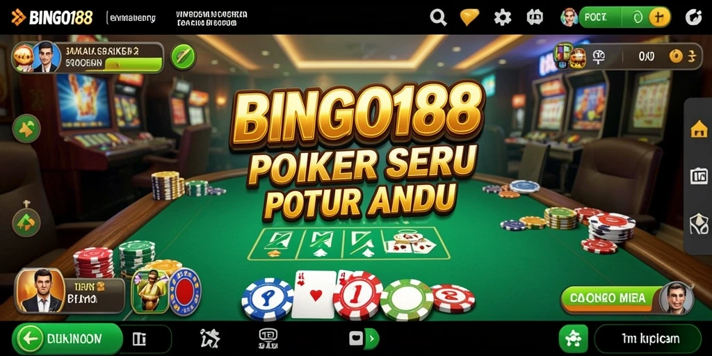 Tampilan gameplay Poker yang menarik di BINGO188.