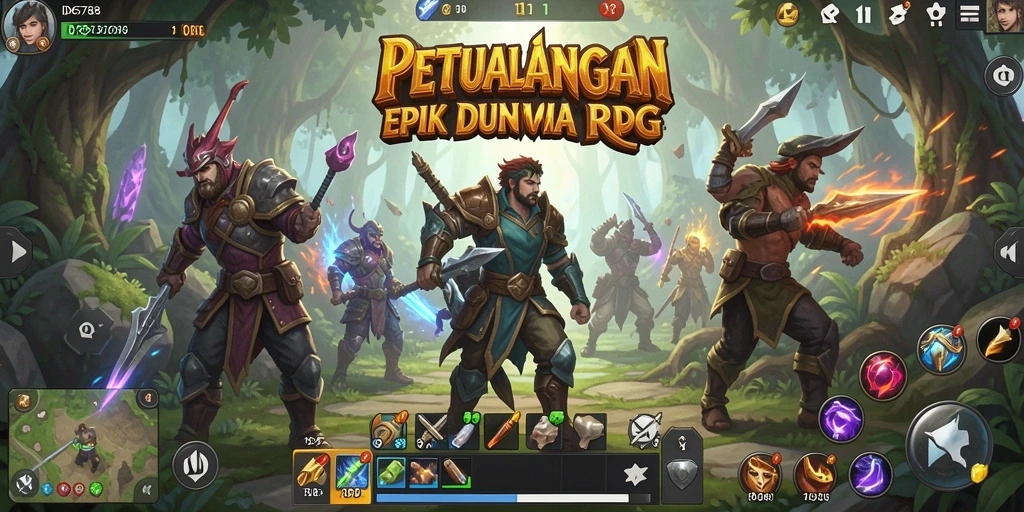 Tampilan gameplay seru di ID6788 dengan pertempuran yang intens.