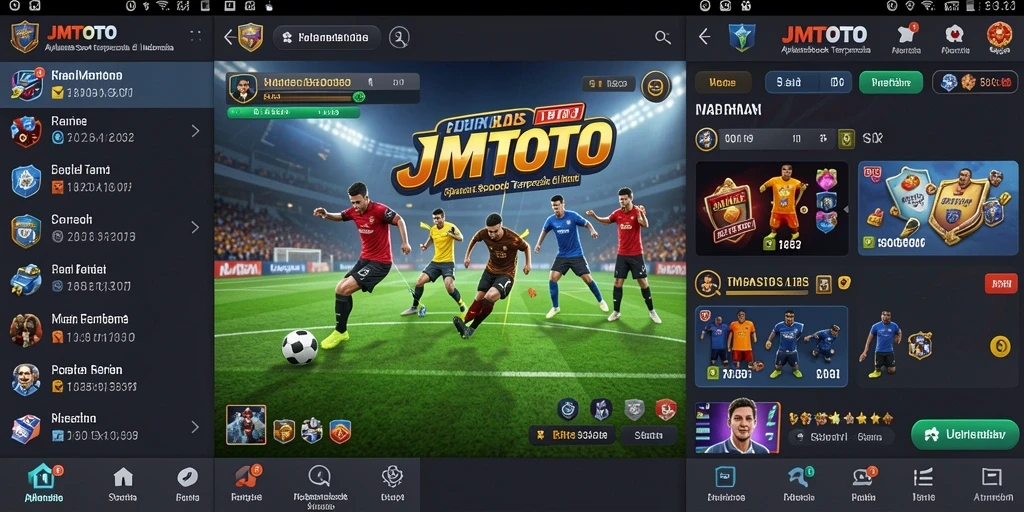 Tampilan utama aplikasi JMTOTO dengan berbagai pilihan taruhan.