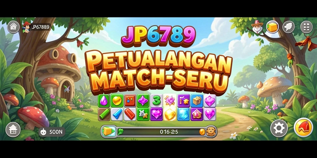 Tampilan gameplay seru dari JP6789 dengan elemen Match-3 yang menarik.