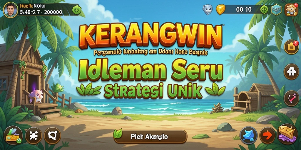 Tampilan gameplay KERANGWIN dengan berbagai kerang yang menawan.