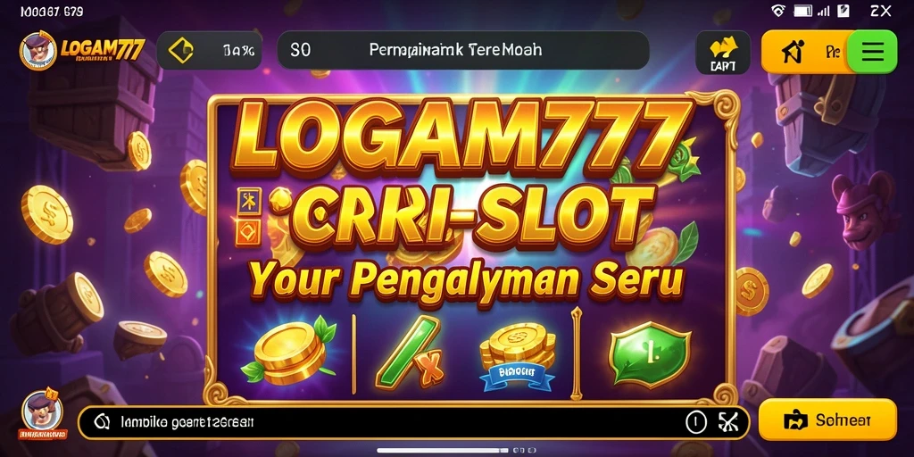 Screenshot LOGAM777 menunjukkan grafis menawan dan gameplay Slot yang seru.