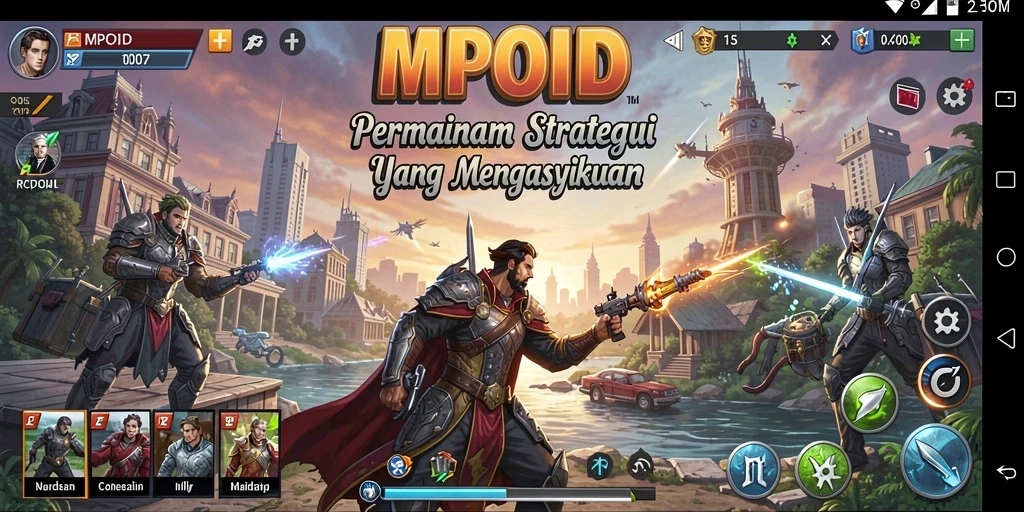 Screenshot MPOID menampilkan aksi strategis dan pertempuran mendebarkan.