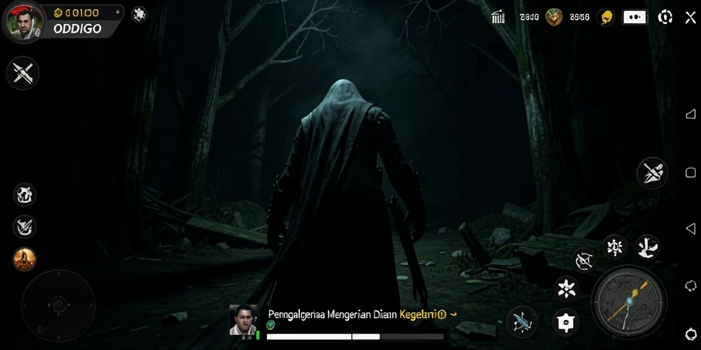 Tangkapan layar ODDIGO menampilkan ketegangan dan atmosfer yang menyeramkan.