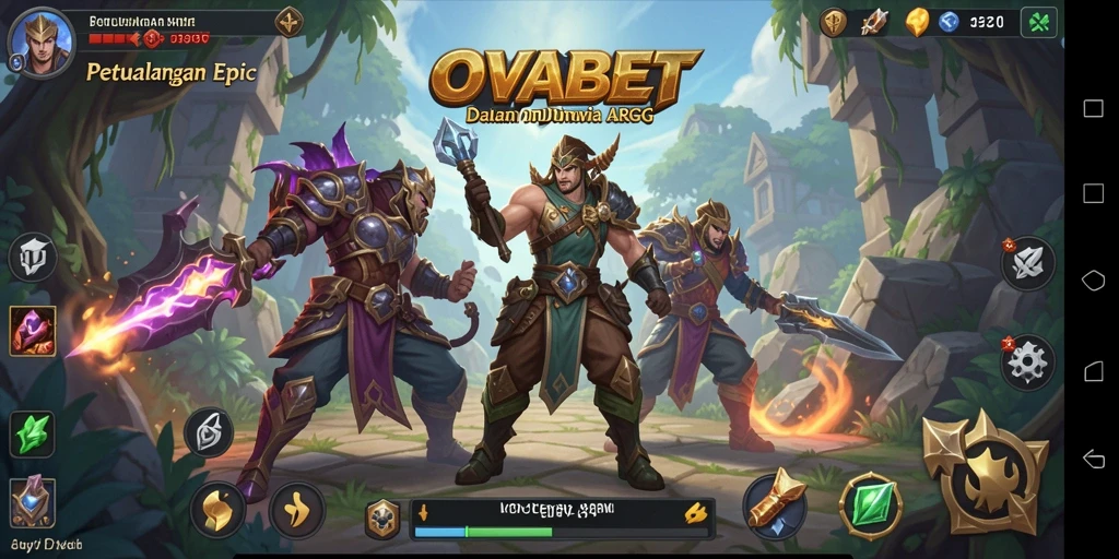 Tampilan gameplay OVABET yang memukau dalam petualangan ARPG.