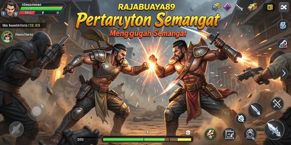 Tampilan gameplay seru dalam <strong>RAJABUAYA89</strong> saat bertarung.