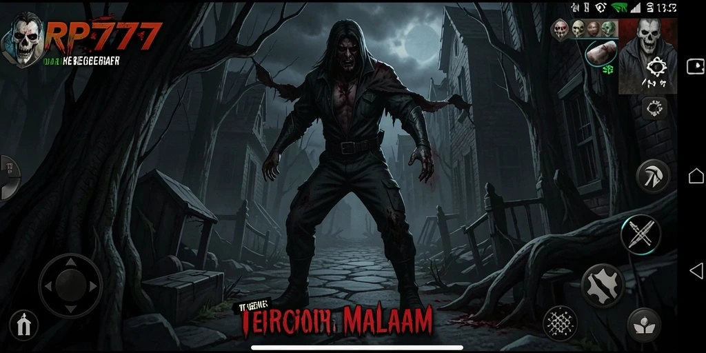 Screenshot menampilkan momen menyeramkan dari gameplay RP777.