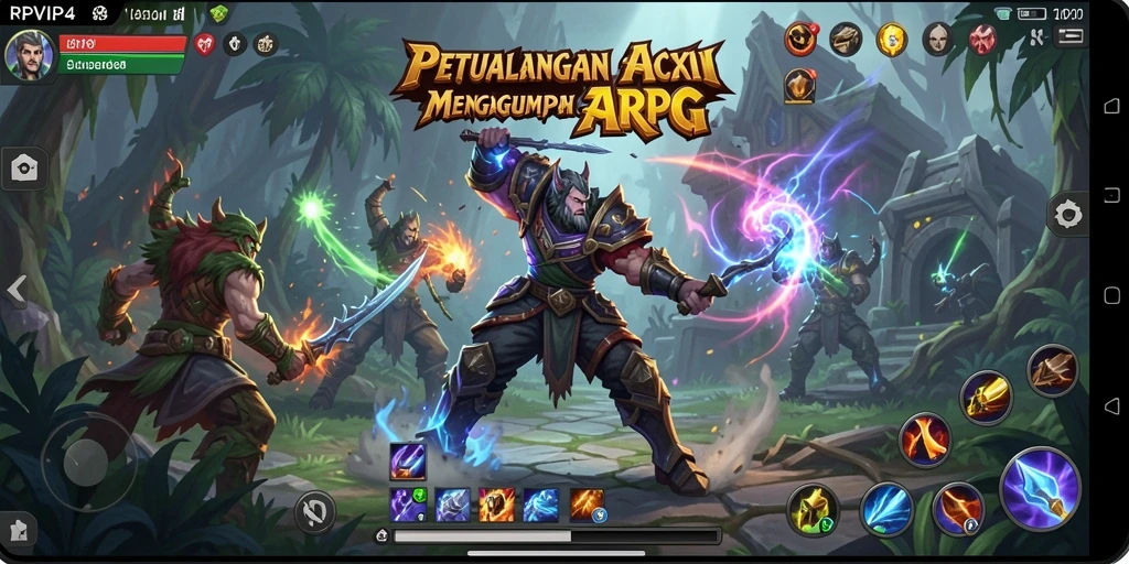 Tampilan gameplay RPVIP4 yang mendebarkan dalam aksi ARPG.
