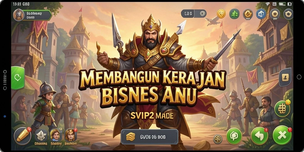 Screenshot gameplay SVIP2 menampilkan strategi bisnis yang mendalam.