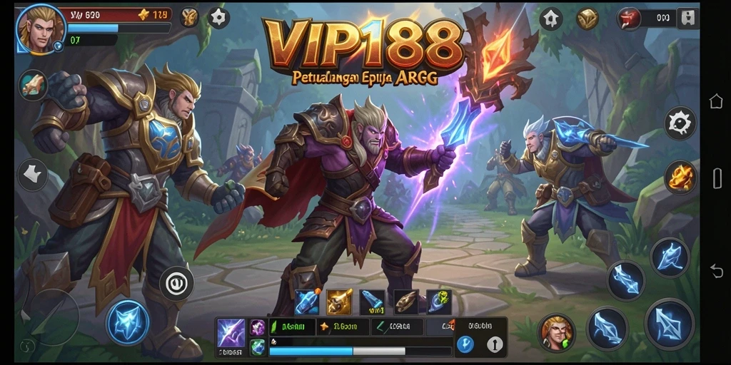 Screenshot gameplay VIP188 dengan aksi pertarungan epik yang memikat.